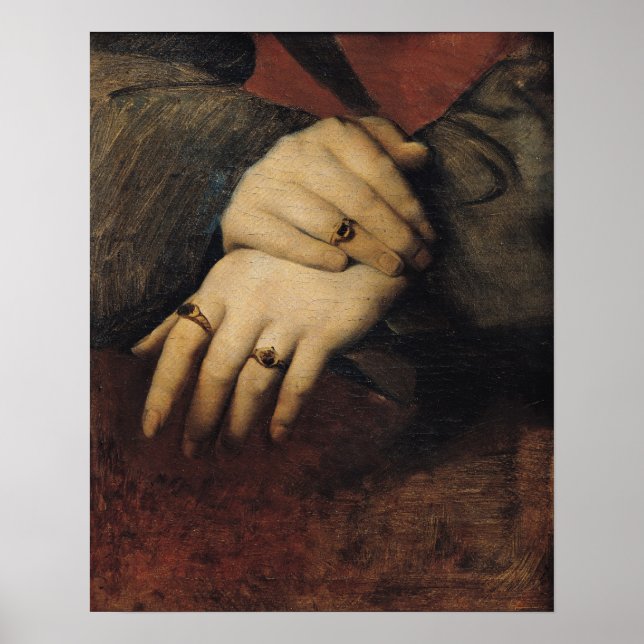 Study of a Woman's Hands Poster (Front)