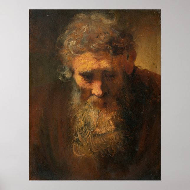 Study of an Old Man - Rembrandt Fine Art Poster (Front)