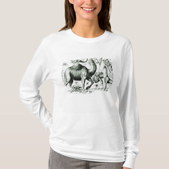 Study of Animals and Flowers, engraved T-Shirt (Front)