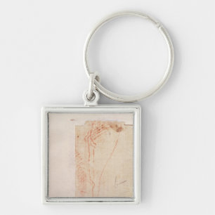 Study of Christ's feet nailed to the Cross Keychain
