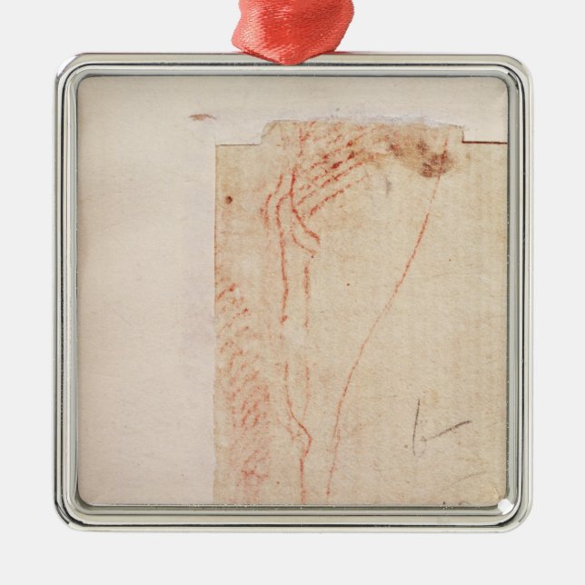 Study of Christ's feet nailed to the Cross Metal Ornament (Front)