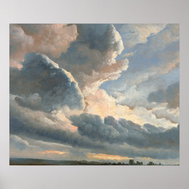 Study of Clouds with a Sunset near Rome (1786-1801 Poster (Front)
