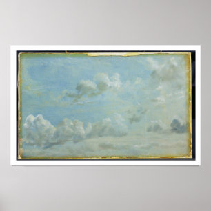 Study of Cumulus Clouds, 1822 (oil on paper laid d Poster