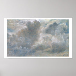 Study of Cumulus Clouds, 1822 (oil on paper laid o Poster