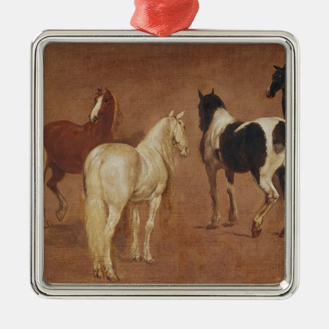 Study of Five Horses Metal Ornament (Front)
