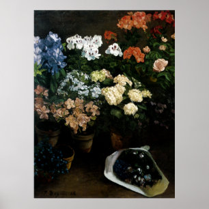 Study of Flowers by Frederic Bazille Poster