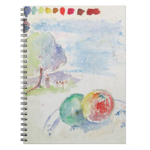 Study of Fruits and a Landscape, 1892 (w/c on pape Notebook