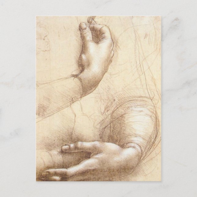Study of Hands Postcard (Front)