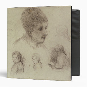 Study of Heads, 1884 (black chalk on paper) Binder
