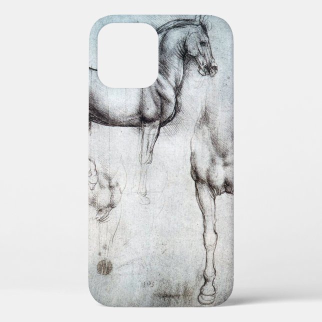 Study of Horse, Leonardo da Vinci Case-Mate iPhone Case (Back)