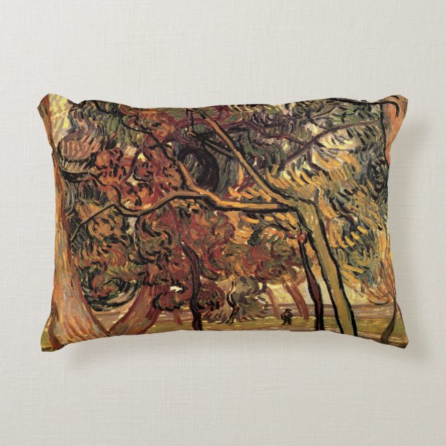 Study of Pine Trees by Vincent van Gogh Accent Pillow (Front)