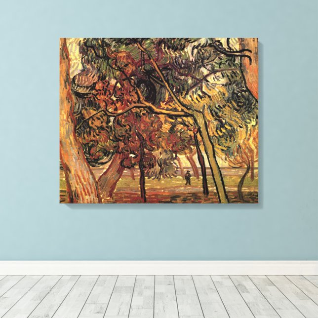 Study of Pine Trees by Vincent van Gogh Canvas Print (Insitu(Wood Floor))