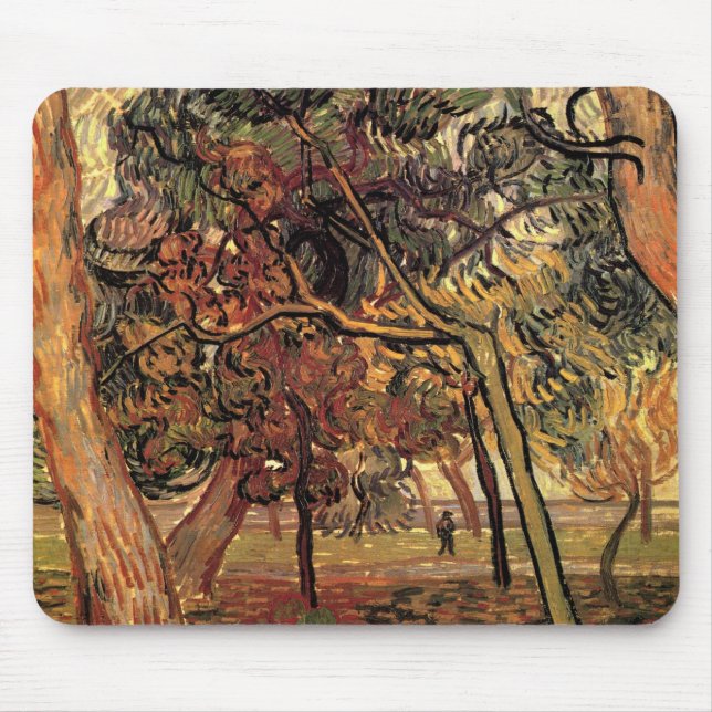 Study of Pine Trees by Vincent van Gogh Mouse Pad (Front)