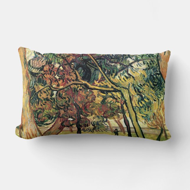 Study of Pine Trees Vincent van Gogh Lumbar Pillow (Front)