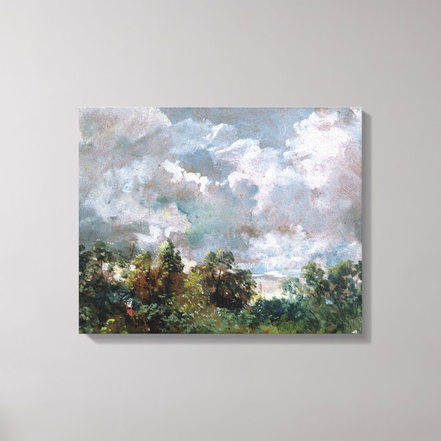 Study of Sky and Trees (oil on canvas) Canvas Print (Front)
