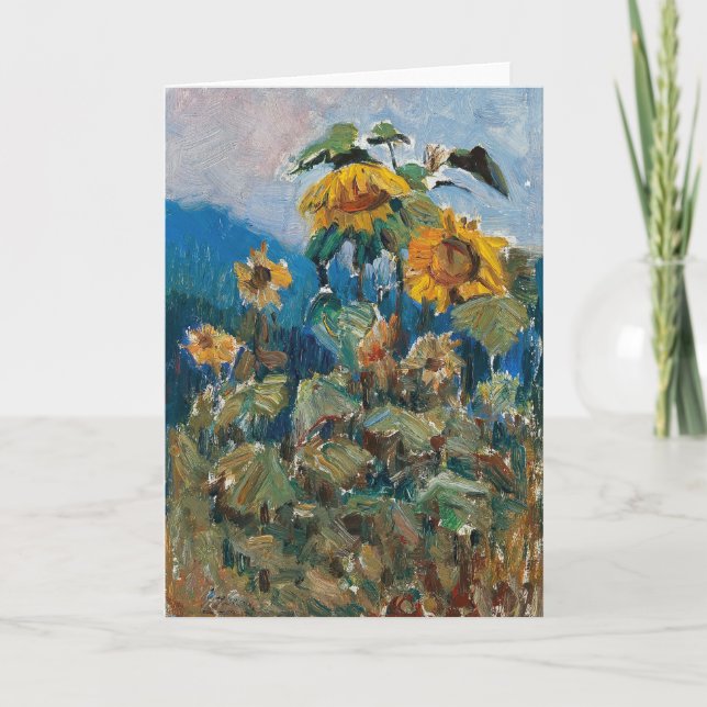 Study of Sunflowers | Marie Egner Card (Front)