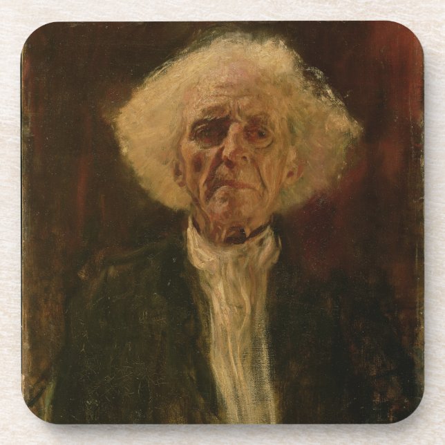 Study of the Head of a Blind Man (oil on canvas) Coaster (Front)