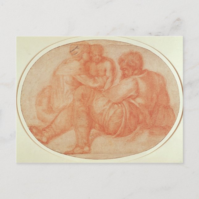 Study of the Holy Family Postcard (Front)