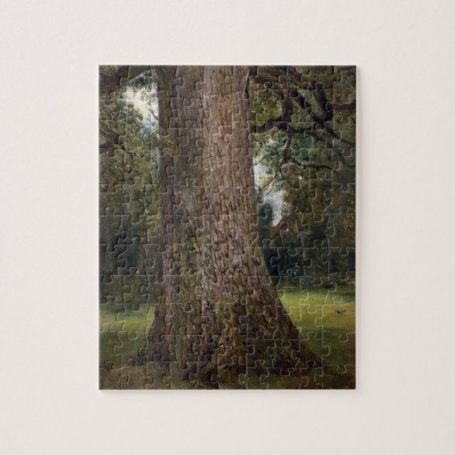 Study of the Trunk of an Elm Tree, c.1821 (oil on Jigsaw Puzzle (Vertical)