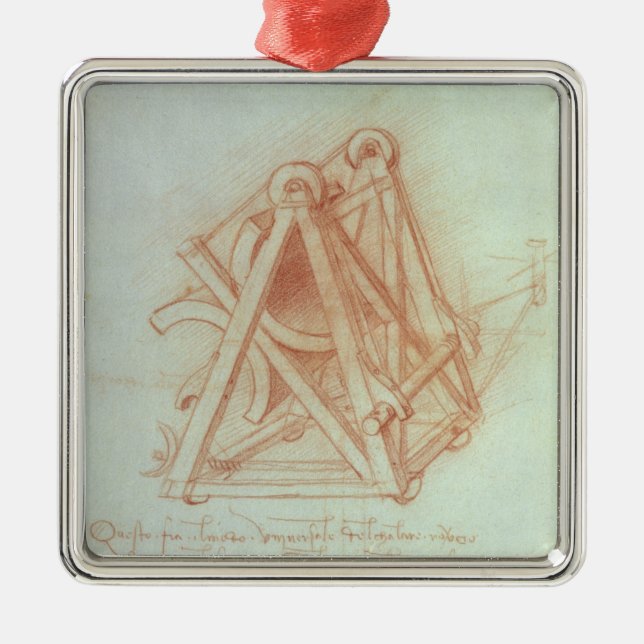 Study of the Wooden Framework with Casting Metal Ornament (Front)