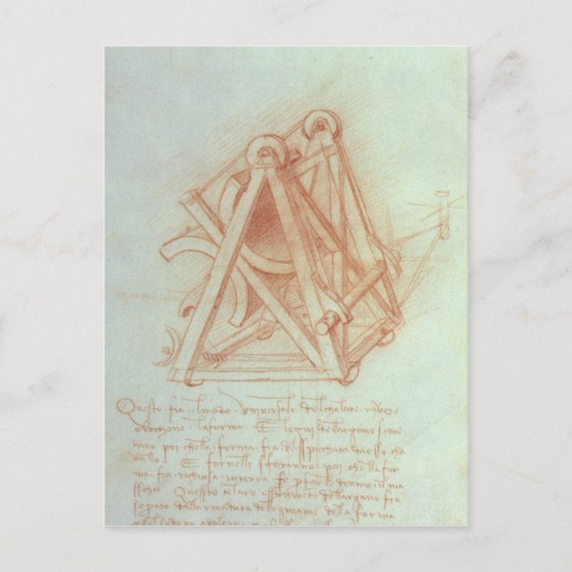 Study of the Wooden Framework with Casting Postcard (Front)