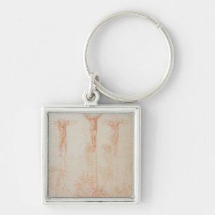 Study of Three Crosses Keychain