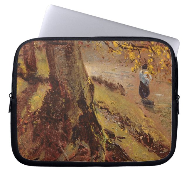 Study of tree trunks laptop sleeve (Front)