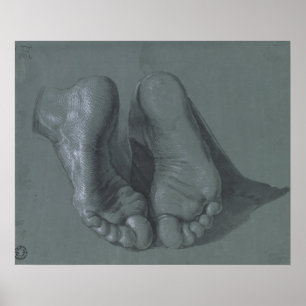 Study of Two Feet by Albrecht Durer Poster