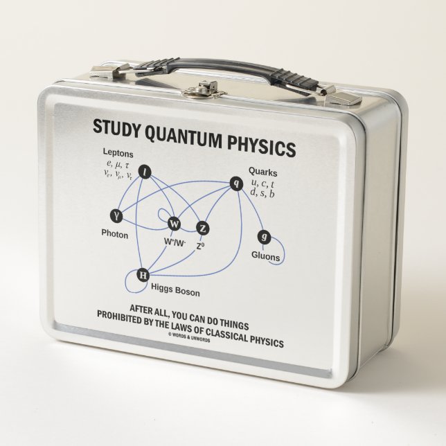 Study Quantum Physics Higgs Field Standard Model Metal Lunch Box (Front)
