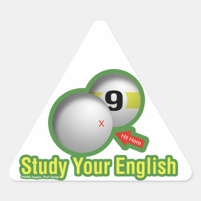 Study Your English Triangle Sticker (Front)
