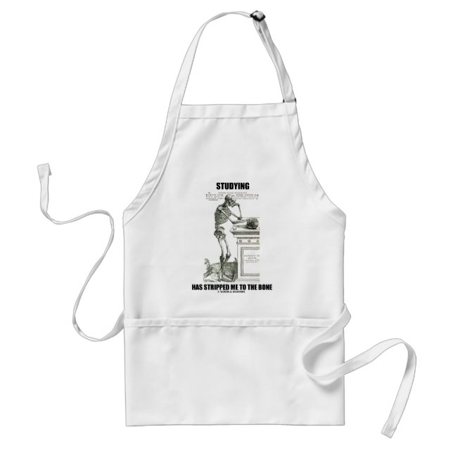 Studying Has Stripped Me To The Bone (Skeleton) Standard Apron (Front)