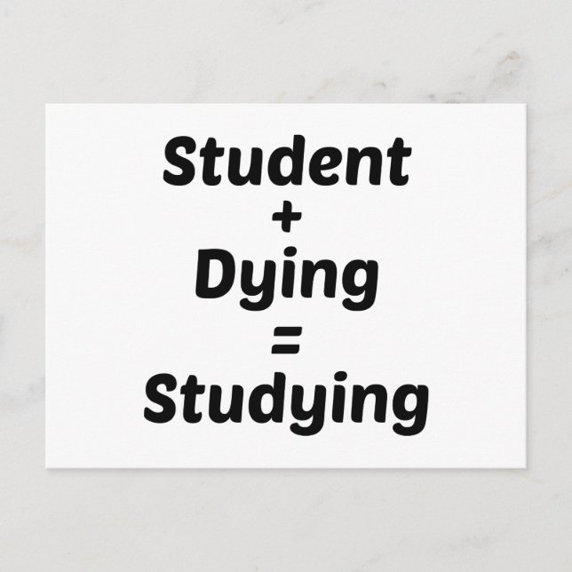 Studying Postcard (Front)