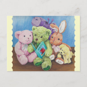 Stuff Animal Circle Time Art Print Postcard