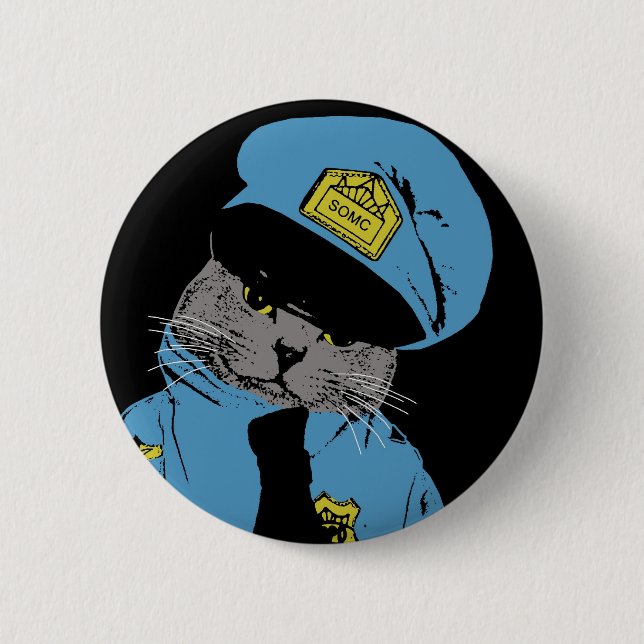 Stuff on my cat - Cop 2 Inch Round Button (Front)