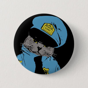 Stuff on my cat - Cop 2 Inch Round Button