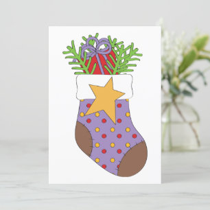 Stuffed Christmas Stocking Invitation