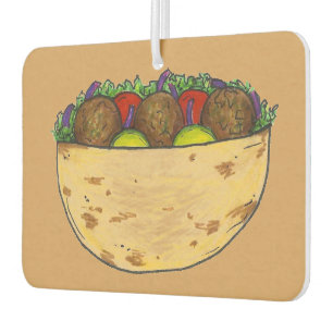Stuffed Falafel Pita Sandwich Mediterranean Food Air Freshener