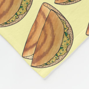 Stuffed Masala Dosa South Indian Food Cuisine Fleece Blanket