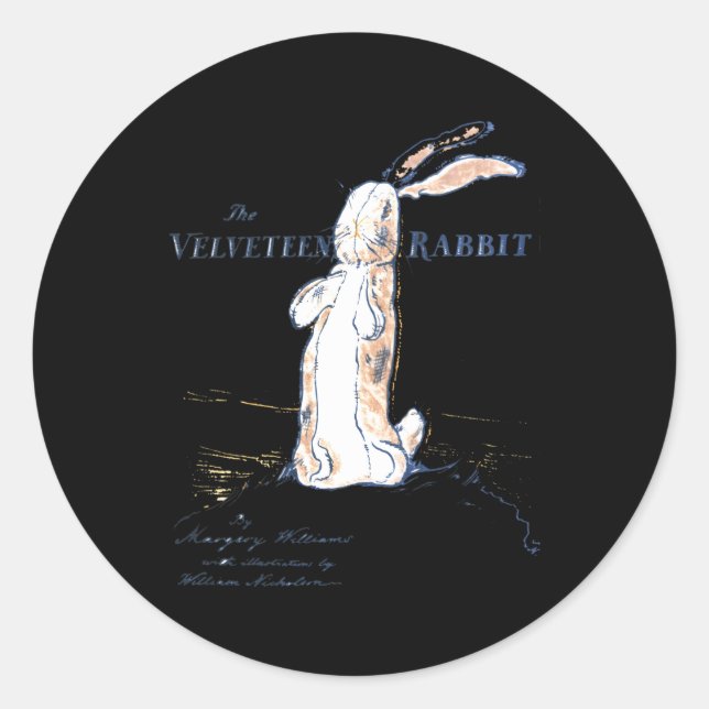 Stuffed Rabbit The Velven Rabbit Margery Williams  Classic Round Sticker (Front)