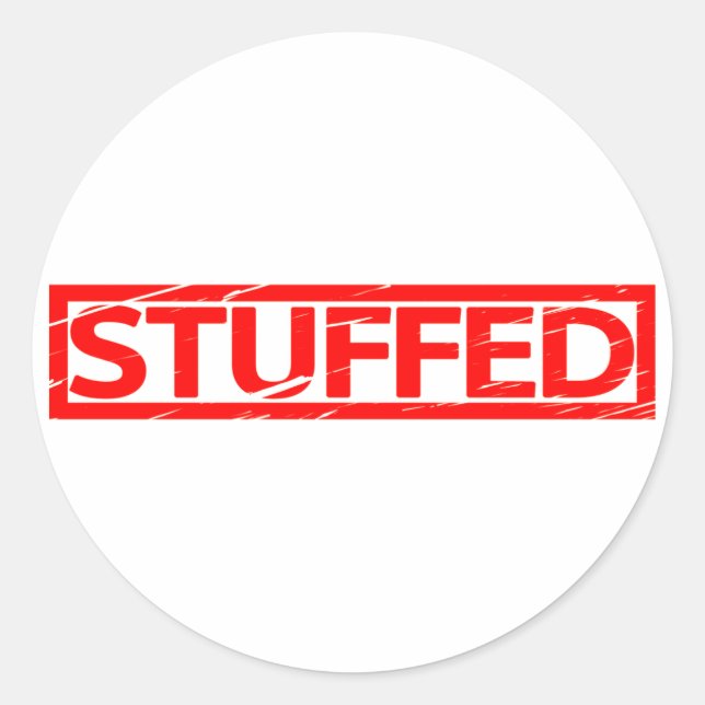 Stuffed Stamp Classic Round Sticker (Front)