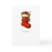 Stuffed Stocking holiday card