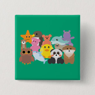 Stuffed Toys 2 Inch Square Button