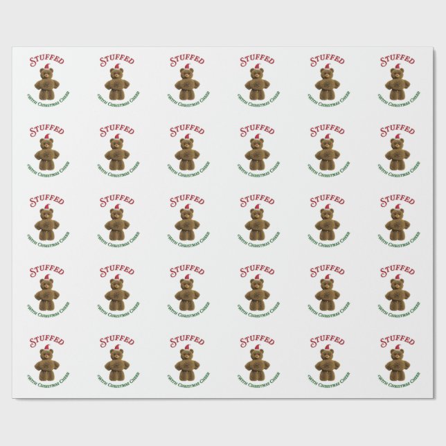 Stuffed With Christmas Cheer  Wrapping Paper (Flat)