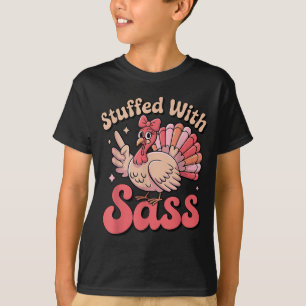 Stuffed With S Turkey Cute Nk Coquette Thanksgivin T-Shirt