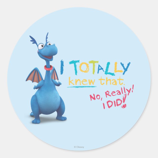 Stuffy - I Totally Knew that Classic Round Sticker (Front)