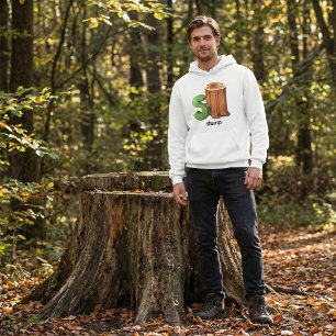 Stump Alphabet Letter S Fun Tree Stump Art Hoodie
