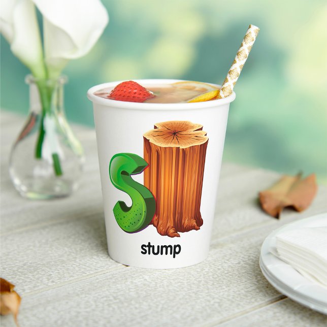 Stump Alphabet Letter S Fun Tree Stump Art  Paper Cups (Creator Uploaded)