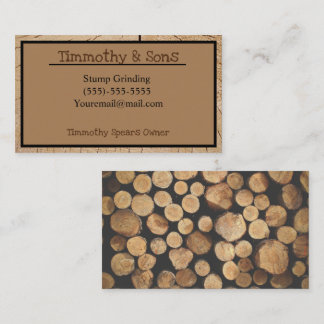 Stump grinding business card