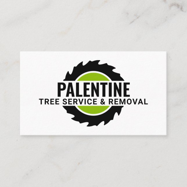 Stump Grinding  Circular Saw Business Card (Front)