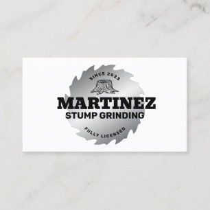   Stump Grinding   Tree Service & Removal Business Card